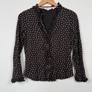 Boden Alberta Top with Pink Floral Design, Size 6P, Great Condition!
